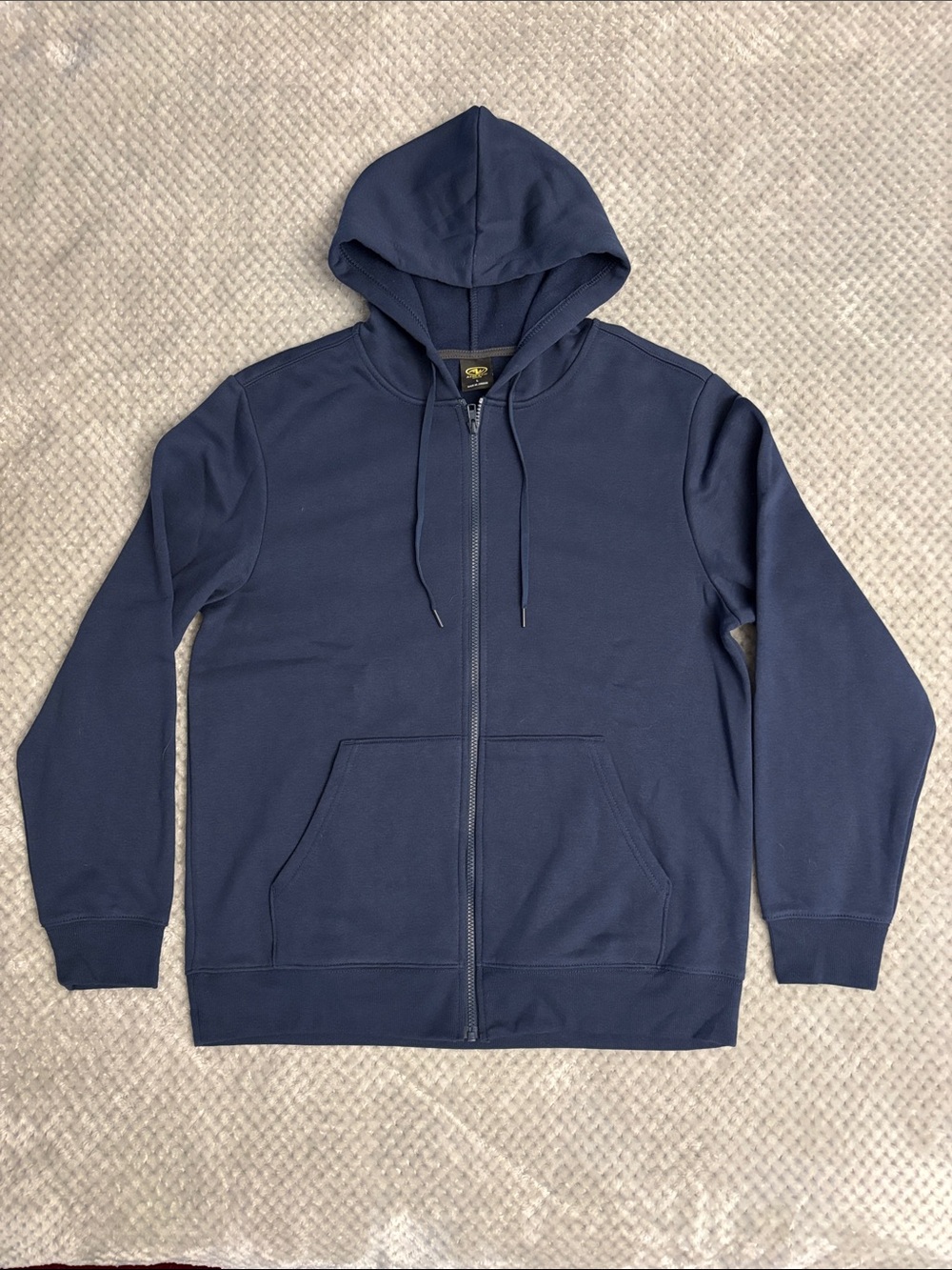 Athletic Works Navy Fleece Zip-Up Hoodie, Men’s L,  New w/o Tags